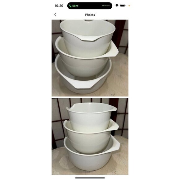 Mixing bowls 14 18 20 Liter Plastic Lot of 3 - Picture 5 of 12